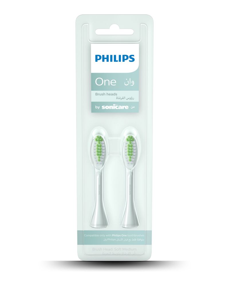 Philips One by Sonicare Replacement Brush Heads Mint Light Blue BH1022/03 - 2 Heads