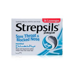 Strepsils Menthol Sore Throat Lozenges - 36 Lozenges