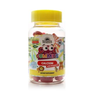 Sunshine Nutrition Cool Gummies Calcium with Vitamins D3 - 60 Gummies