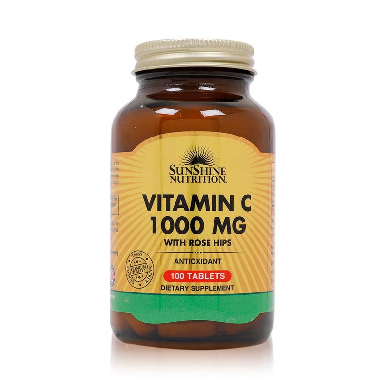 Sunshine Nutrition Sunshine Nutrition Vitamins C 1000 mg with Rosehips - 100 Tablets