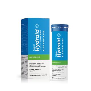 Super Hydraid+ Electrolyte Effervescent Tablets Lemon Lime - 10 Tablets
