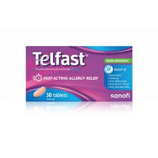 Telfast Fexofenadine Hydrochloride 180 mg Film-Coated - 30 Tablets