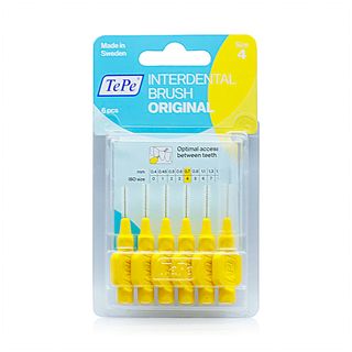 TePe Original Interdental Brushes Yellow ISO 4, 0.7 mm - 6 Brushes