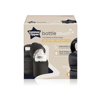 Tommee Tippee Insulated Bottle Bags Black - 2 Bags