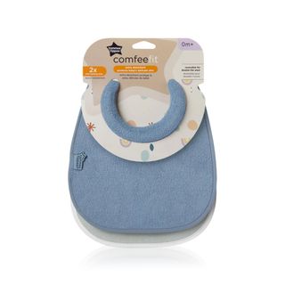 Tommee Tippee Closer to Nature Milk Feeding Bibs White and Green - 2 Bibs