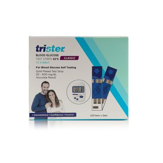 Trister 2-in-1 Blood Glucose Test Strips - 50 Strips
