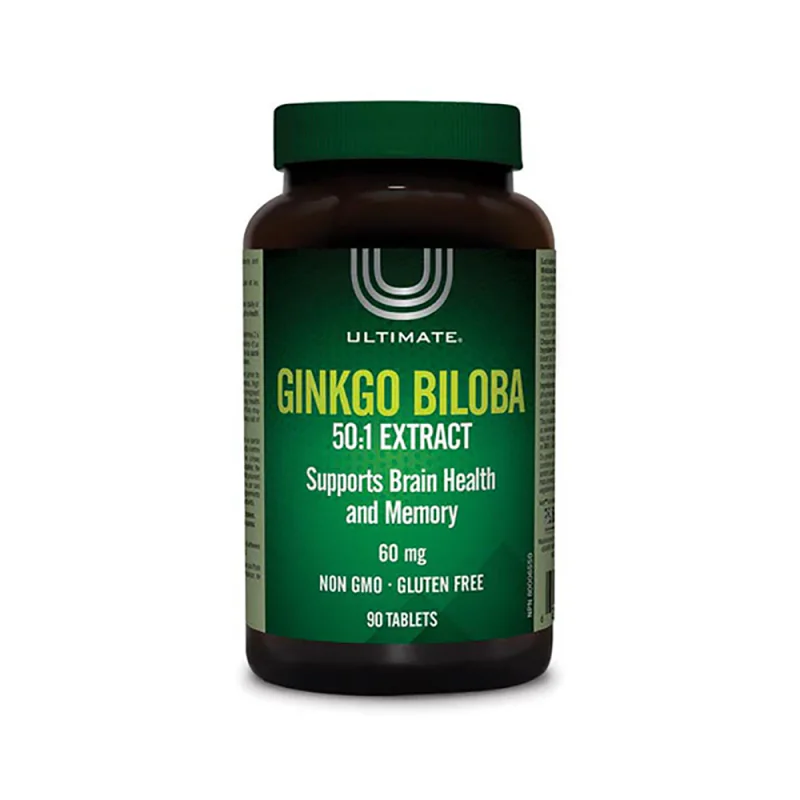 Ultimate Ultimate Ginkgo Biloba 50:1 Extract 60 mg - 90 Tablets