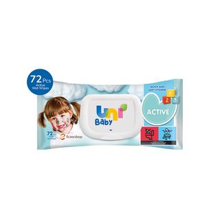 Uni Baby Active Daily Wet Wipes - 72 Wipes