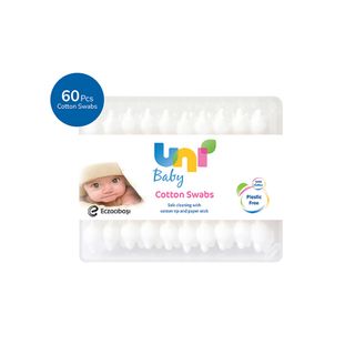 Uni Baby Safety Cotton Swabs - 60 Pieces
