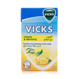 Vicks Lemon & Menthol Sugar-Free Throat Lozenges - 40 g (20 Lozenges)