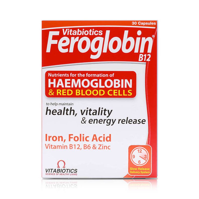 Vitabiotics Vitabiotics Feroglobin Slow Release Iron Capsules, 30 Capsules