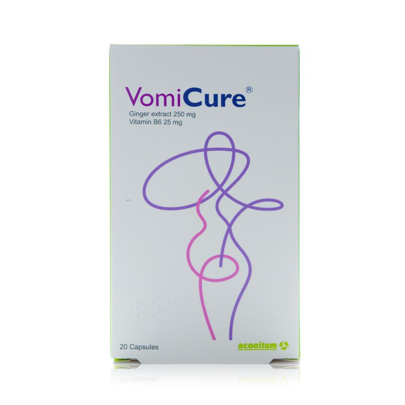 VomiCure VomiCure Ginger Extract 250 mg + Vitamin B6 25 mg - 20 Capsules