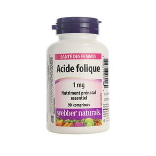 Webber Naturals Folic Acid 1 mg - 90 Tablets