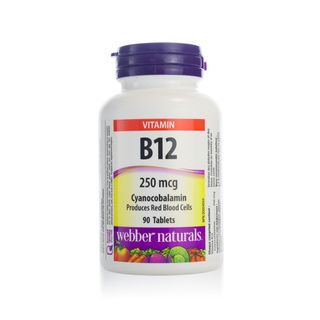 Webber Naturals Vitamin B₁₂ (Cyanocobalamin) - 250 µg, 90 Tablets